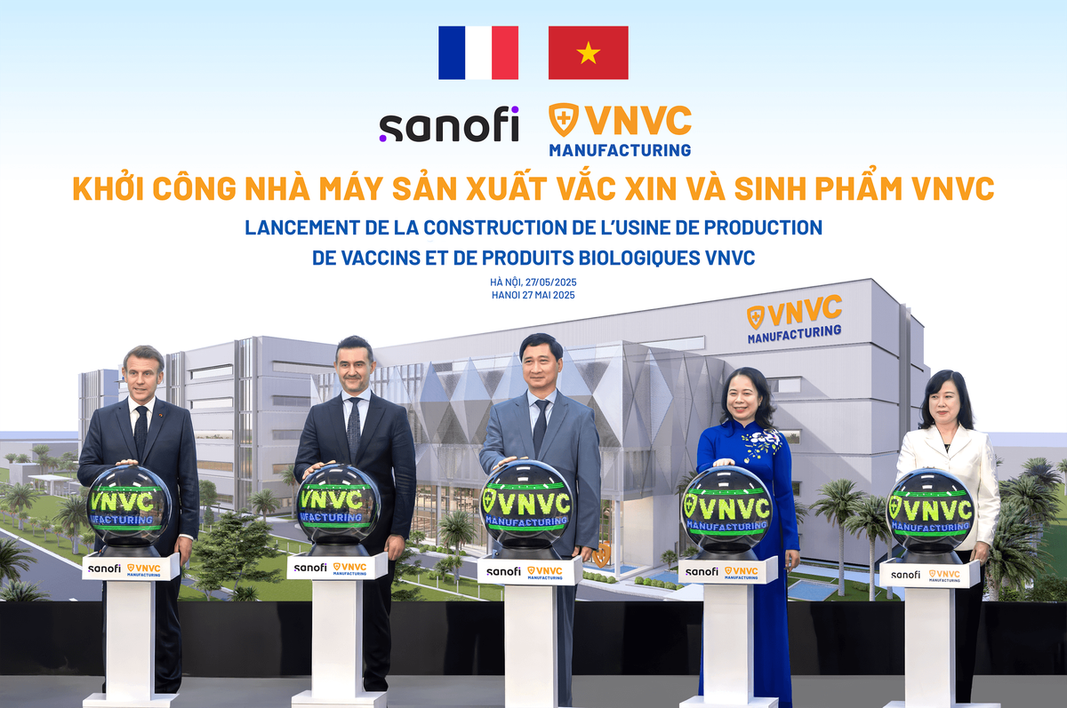 Khởi công nhà máy Vắc xin và Sinh phẩm VNVC (ảnh: Hải Nam)