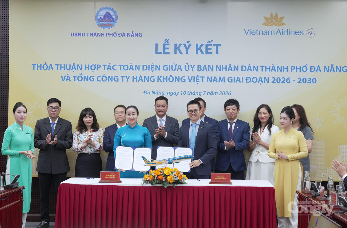 Đà Nẵng ký kết thỏa thuận hợp tác với Vietnam Airlines giai đoạn 2026-2030.