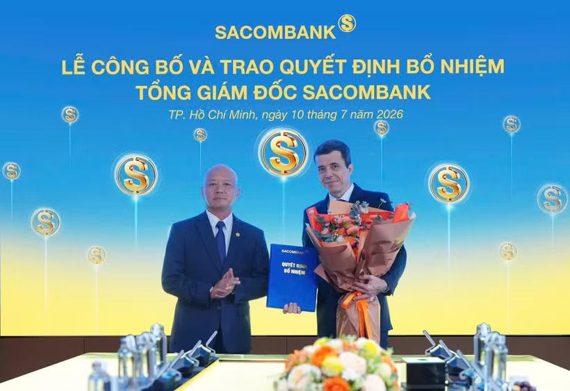 Ông Loic Faussier chính thức giữ cương vị Tổng Giám đốc SACOMBANK. Ảnh: Vietnam+