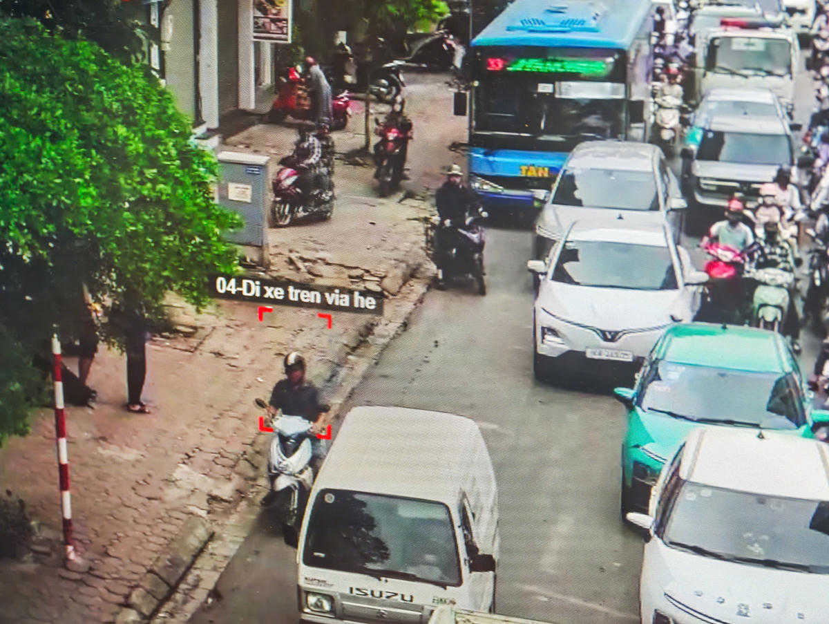 Các hành vi vi phạm TTATGT được nhận diện qua hệ thống.