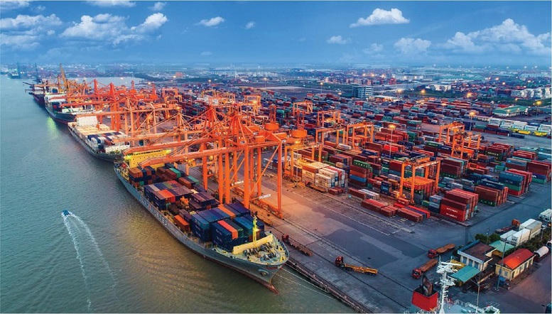 Một góc khu bến số 1, số 2 Lạch Huyện - Hải Phòng. (Ảnh: Báo Chính phủ).