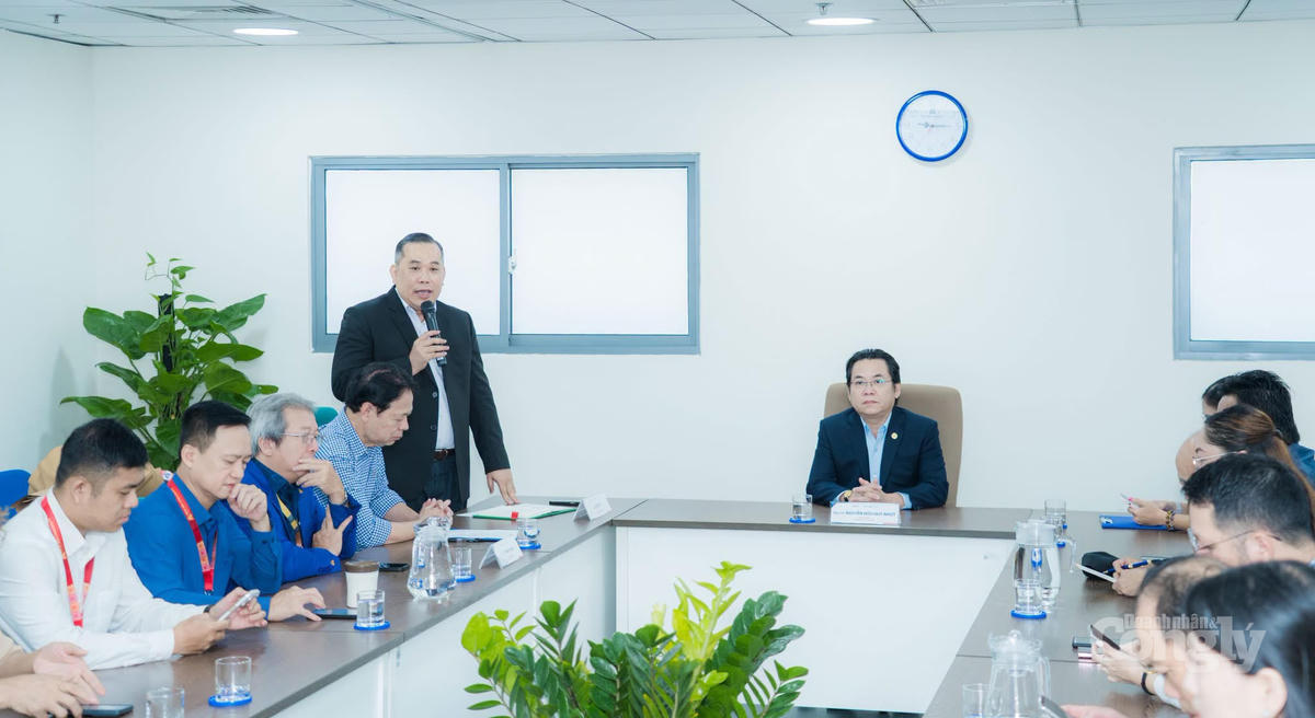 TS. Lê Văn Út - Phó Hiệu trưởng phụ trách Nghiên cứu khoa học của Trường Đại học Hoa Sen - phát biểu tại buổi lễ.