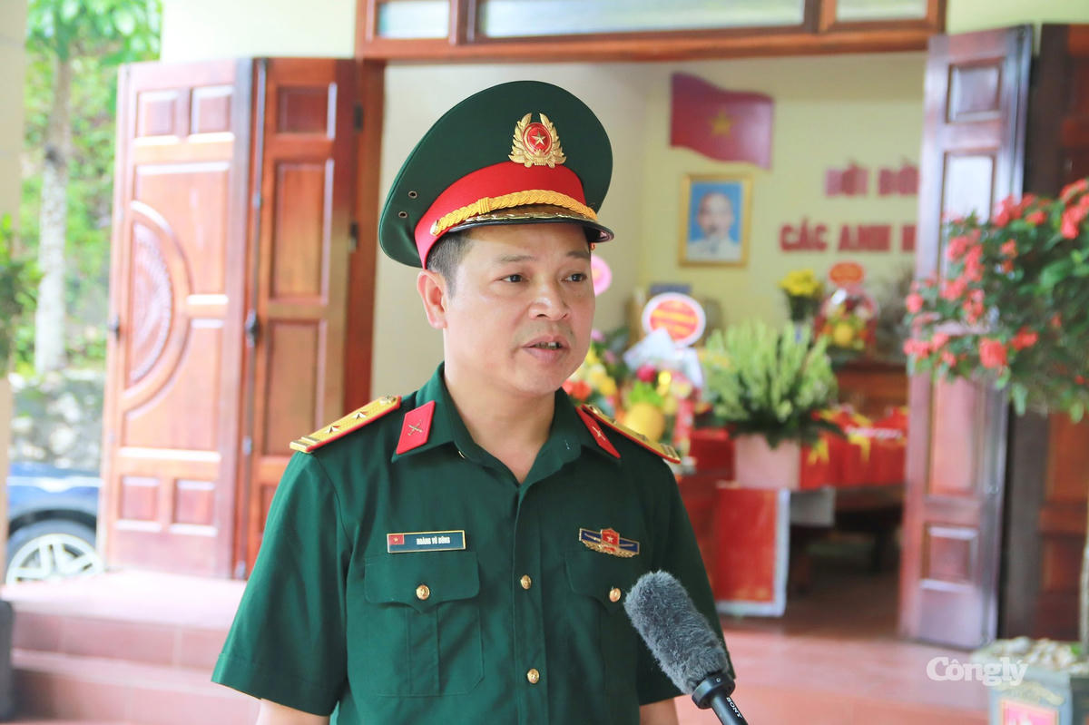 Trung tá Hoàng Vũ Dũng, Phó Đội trưởng Đội tìm kiếm, quy tập hài cốt liệt sĩ, Bộ Chỉ huy Quân sự tỉnh Tuyên Quang.