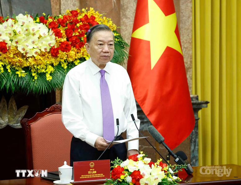 Tổng Bí thư, Chủ tịch nước Tô Lâm được chọn trao Giải thưởng Hòa bình quốc tế Lev N. Tolstoy. Ảnh: TTXVN