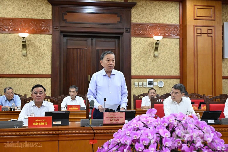Tổng Bí thư, Chủ tịch nước Tô Lâm phát biểu tại Phiên họp - Ảnh: VGP/Nhật Bắc