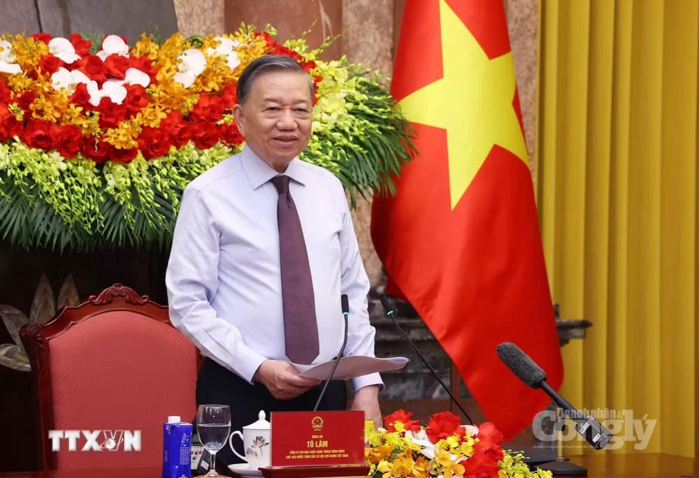 Tổng Bí thư, Chủ tịch nước Tô Lâm phát biểu chỉ đạo. (Ảnh: Văn Điệp/TTXVN)