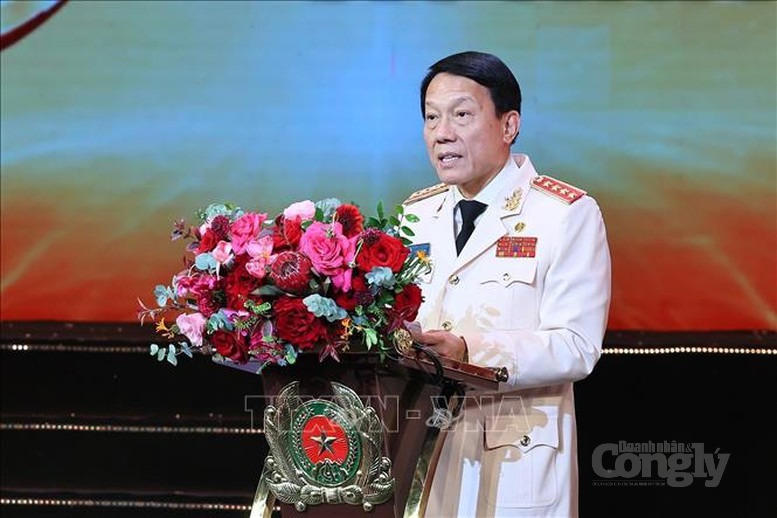 Đại tướng Lương Tam Quang, Bộ trưởng Bộ Công an phát biểu - Ảnh: TTXVN