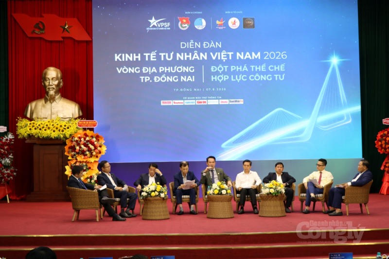 Phiên đối thoại địa phương lần thứ 20 trong khuôn khổ VPSF 2026, với chủ đề “Đột phá thể chế - Hợp lực công tư”. Ảnh: Báo Nhân Dân 
