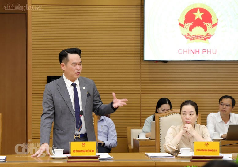 Đại diện các doanh nghiệp phát biểu - Ảnh: chinhphu.vn/Gia Huy