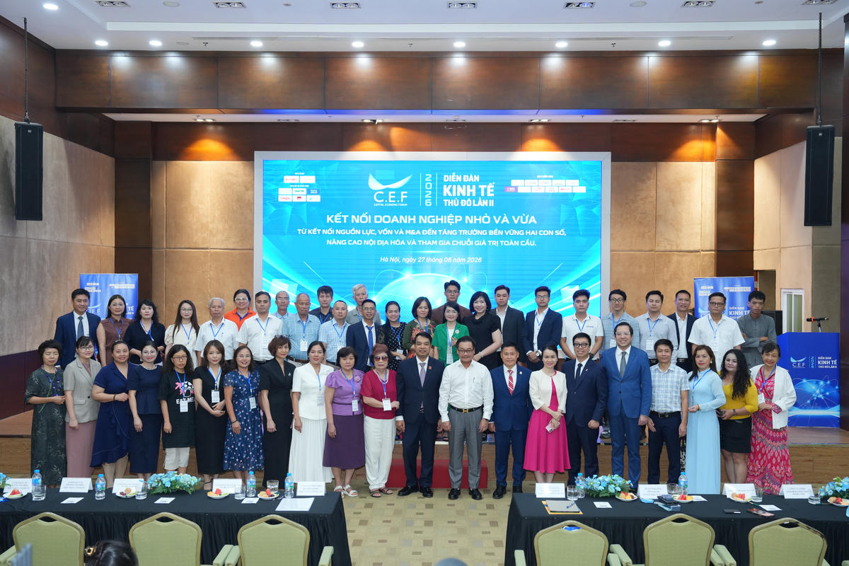 Các đại biểu, doanh nghiệp và đơn vị đồng hành tại Diễn đàn Kinh tế Thủ đô lần thứ II - CEF II 2026. Ảnh: Ban tổ chức