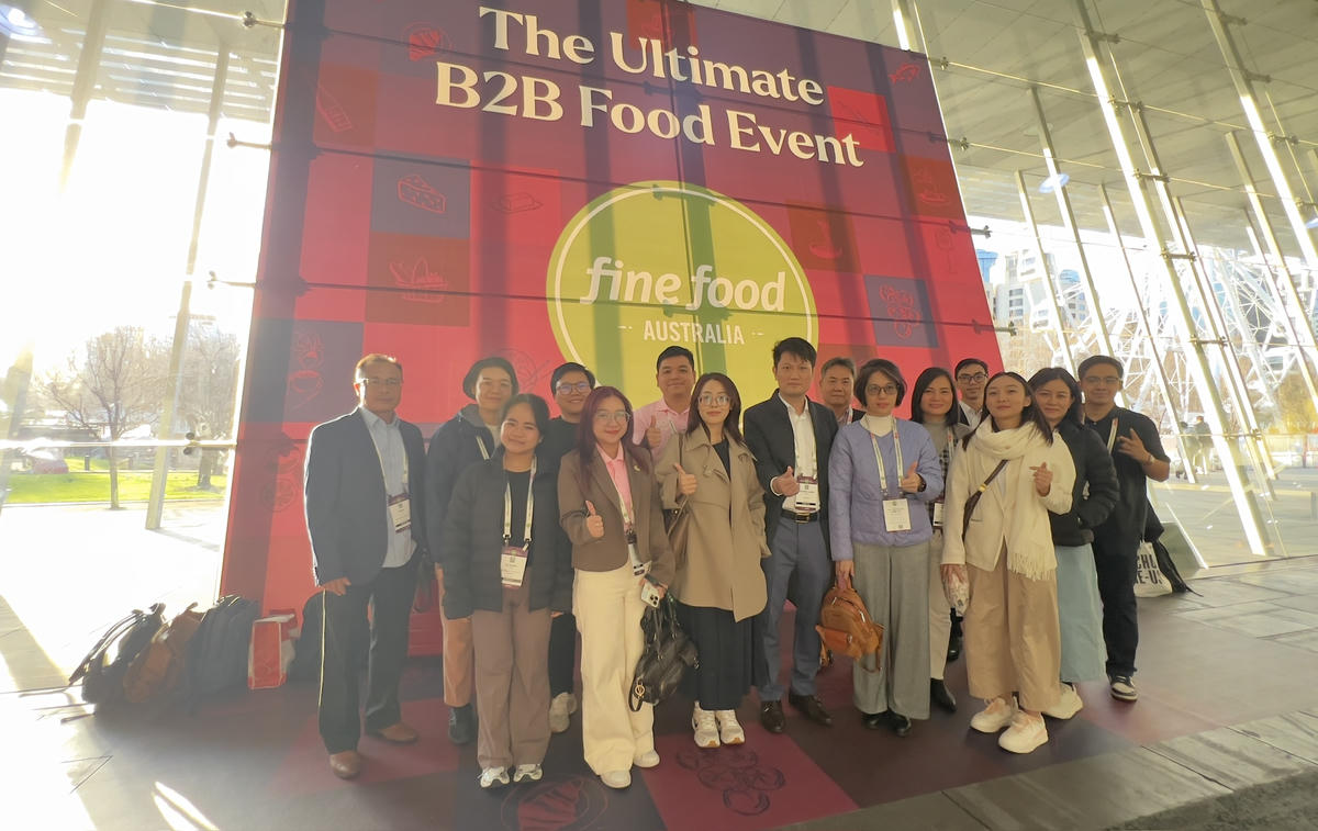 Đoàn doanh nghiệp Việt Nam tham dự Fine Food Australia 2026 tại Trung tâm Hội nghị và Triển lãm Melbourne, Australia. Ảnh: AGRITRADE