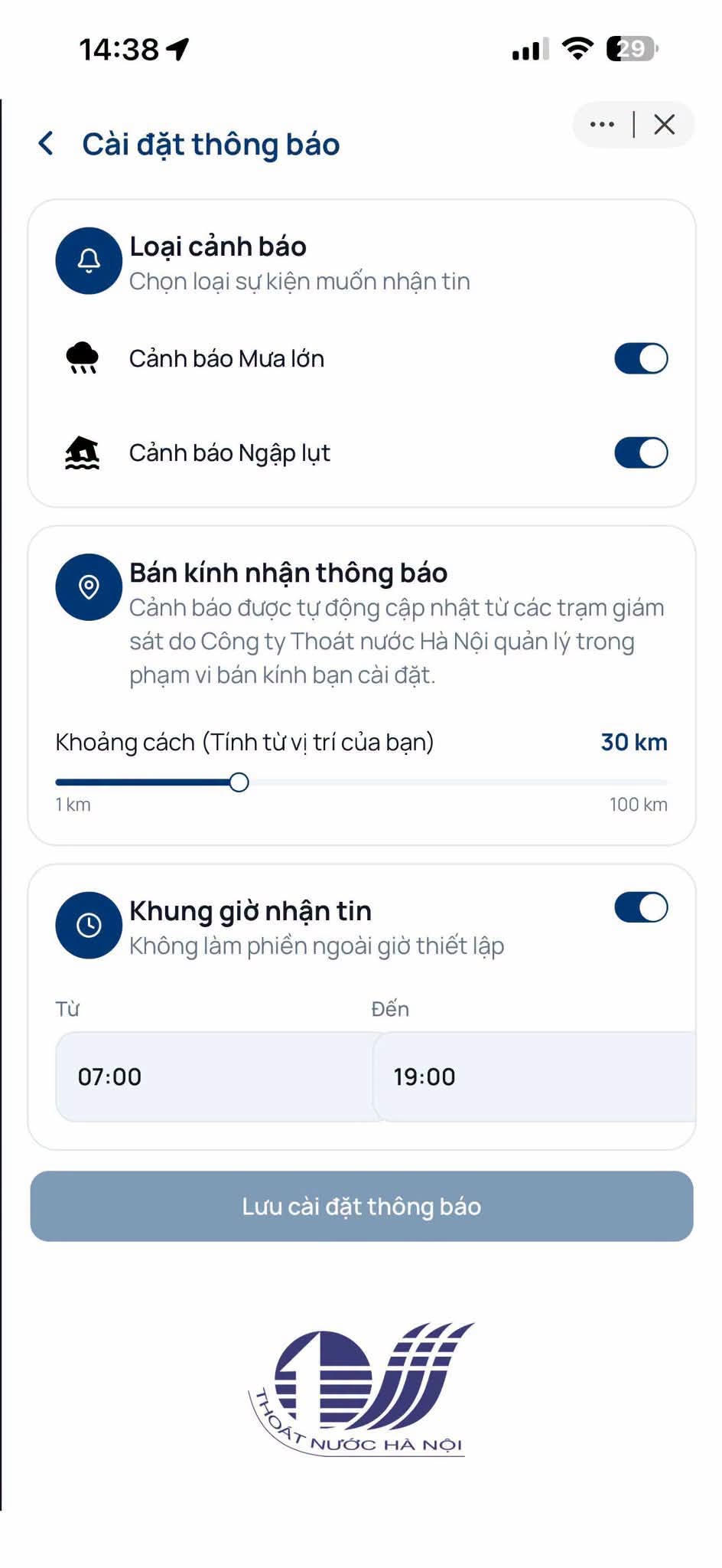 Hà Nội đưa “Bản đồ Mưa ngập” lên iHanoi, cảnh báo trong bán kính tới 100 km