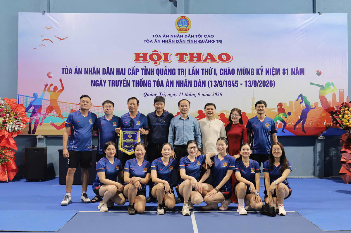 Đoàn TAND khu vực 5 tham dự Hội thao chào mừng kỷ niệm 81 Ngày truyền thống Tòa án nhân dân do TAND tỉnh Quảng Trị tổ chức.