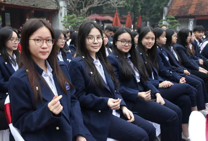 Đội tuyển học sinh Hà Nội tham dự kỳ thi chọn học sinh giỏi quốc gia năm học 2025-2026. Ảnh: Báo Giáo dục & Thời đại