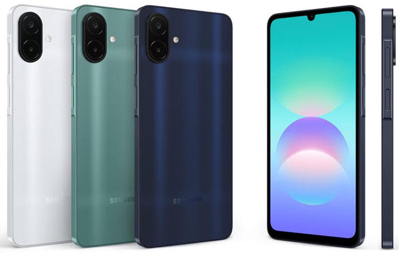 Samsung Galaxy A08 trình làng với ba màu: xanh Navy, bạc và xanh lá. (Ảnh: FPT).