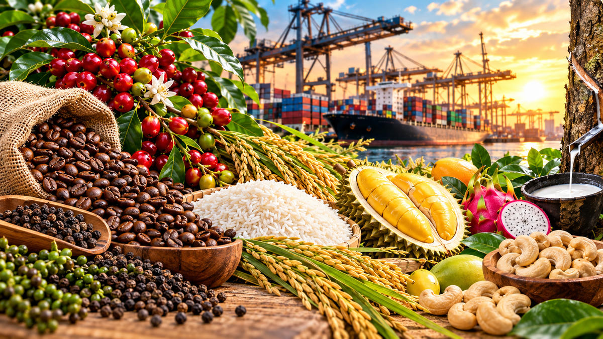 Nông sản xuất khẩu 25/9: Cà phê, hồ tiêu cùng giảm giá; rau quả vượt 7,3 tỷ USD. Ảnh minh họa được tạo với sự hỗ trợ của AI.