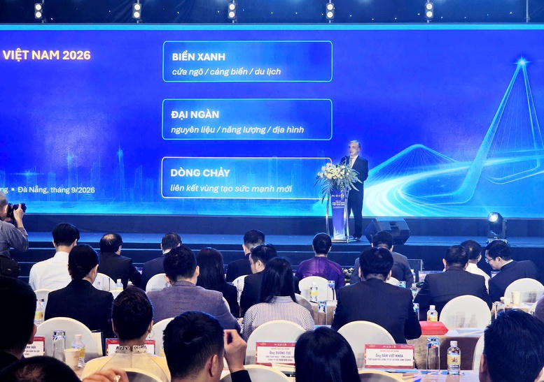 PGS.TS. Trần Đình Thiên phát biểu tại Diễn đàn Kinh tế tư nhân Việt Nam (VPSF) 2026 Ảnh: chinhphu.vn/NA