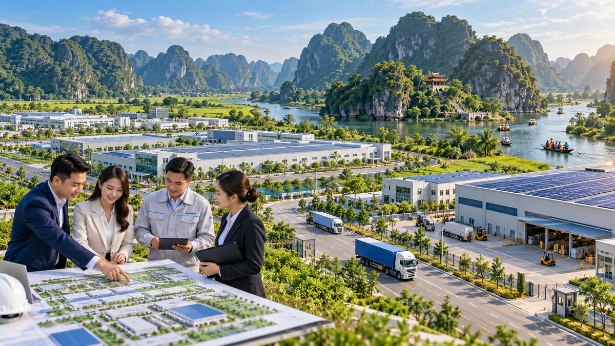 9 tháng đầu năm 2026, tỉnh Ninh Bình cấp mới 124 dự án, trong đó có 38 dự án FDI. (Ảnh minh họa, có sử dụng AI).