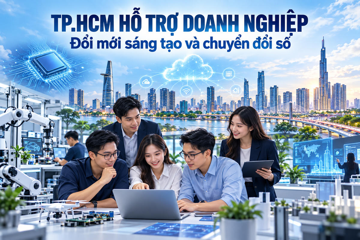 Hỗ trợ doanh nghiệp khoa học, công nghệ, đổi mới sáng tạo và chuyển đổi số.(Ảnh minh họa, có hỗ trợ AI).