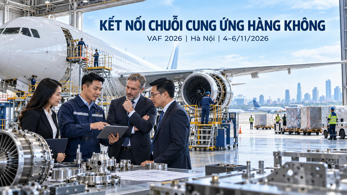 Dự kiến từ ngày 04 đến 06/11/2026 tại Trung tâm Hội nghị Quốc gia, Hà Nội sẽ diễn ra sự kiện Vietnam Aerospace Forum 2026. (Ảnh minh họa, có hỗ trợ AI).