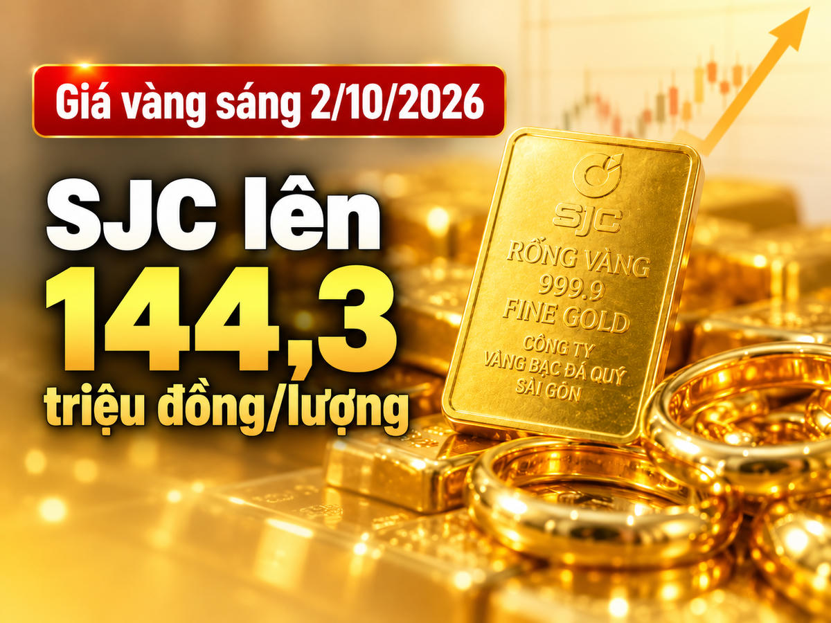 Phiên giao dịch sáng 2/10, vàng miếng SJC tại nhiều doanh nghiệp được bán ra ở mức 144,3 triệu đồng/lượng,