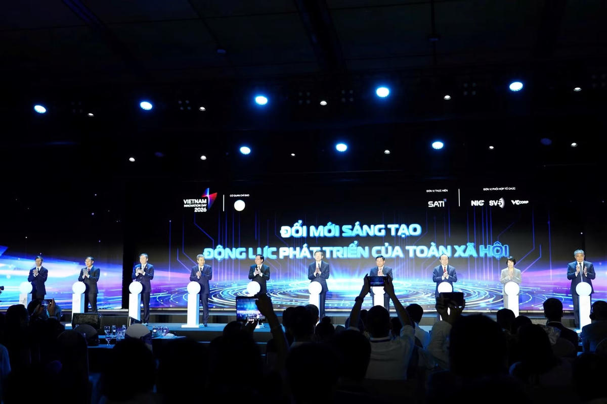 Lễ khai mạc Ngày hội Đổi mới sáng tạo quốc gia năm 2026 với chủ đề “Đổi mới sáng tạo - Động lực phát triển của toàn xã hội”. Ảnh: Báo Nhân Dân