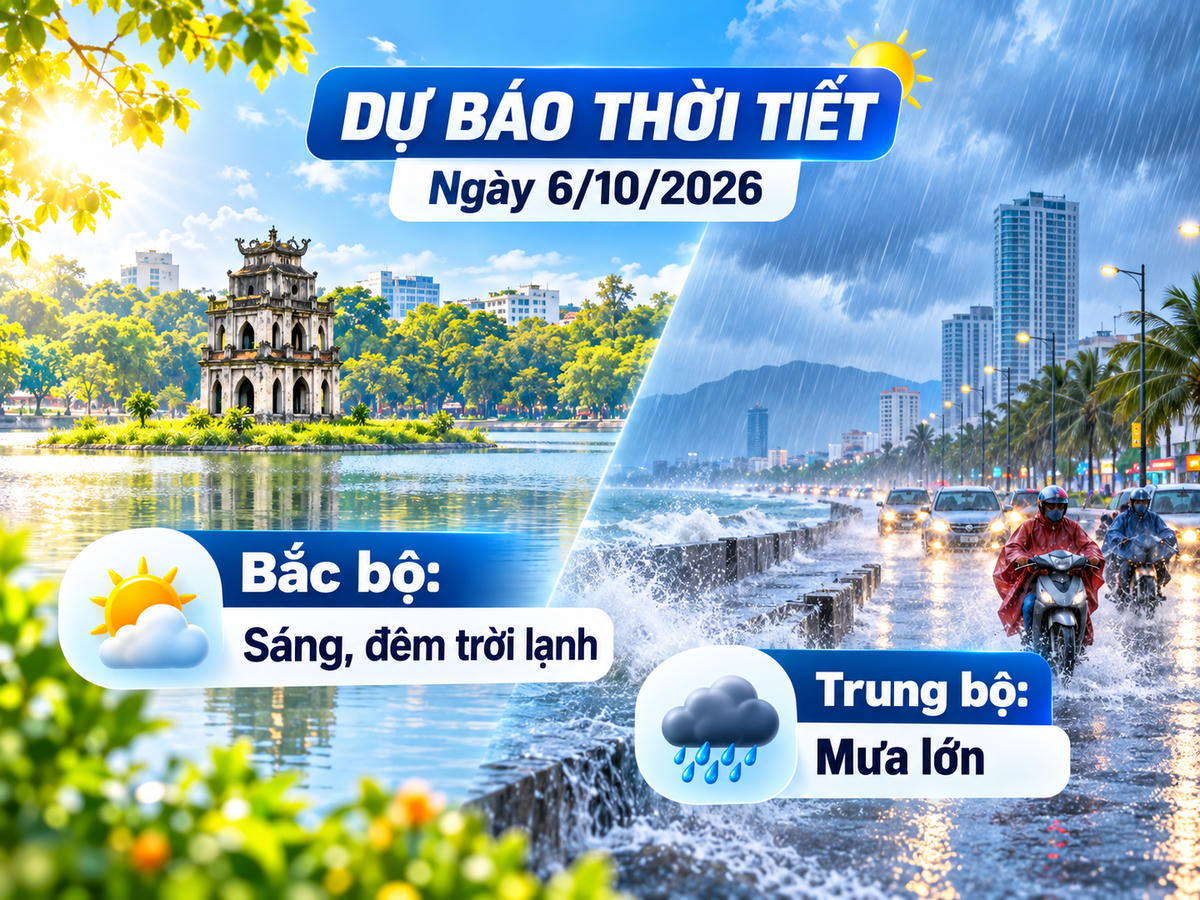 Ngày 6/10, không khí lạnh tiếp tục ảnh hưởng khiến Bắc bộ và Thanh Hóa sáng, đêm trời lạnh, vùng núi cao có nơi trời rét. Ảnh minh họa được tạo với sự hỗ trợ của AI.