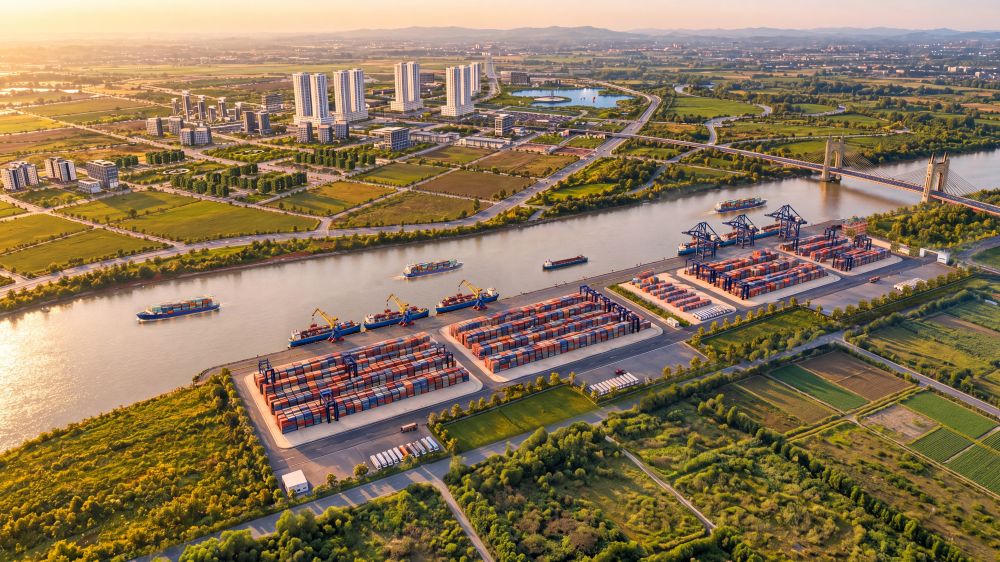 Phối cảnh Cảng thủy nội địa Giang Biên. (Ảnh: CĐT)