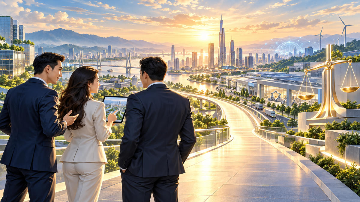 Niềm tin pháp lý mở đường cho doanh nhân đổi mới, đầu tư và vươn xa. Ảnh minh hoạ AI