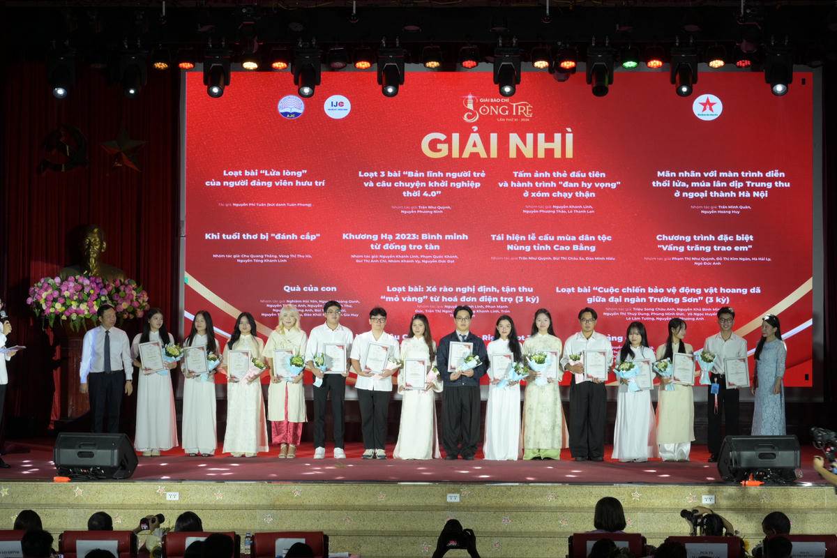 Các tác giả, nhóm tác giả nhận giải Nhì.