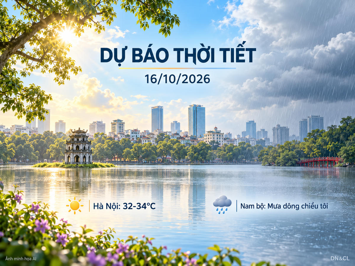 Thời tiết ngày 16/10: Hà Nội cao nhất 34°C, phía Nam có nơi mưa trên 70 mm. ẢNh minh họa được tạo với sự hỗ trợ của AI.