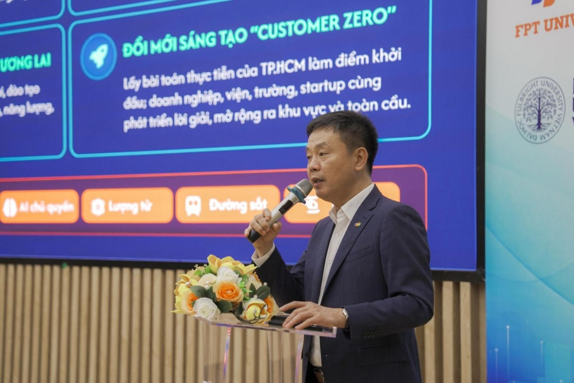 Ông Phạm Minh Tuấn, Phó Tổng giám đốc FPT kiêm Tổng giám đốc FPT Software đưa ra 4 đề xuất phát triển công nghệ mới, bảo đảm chủ quyền công nghệ và an ninh, an toàn quốc gia.