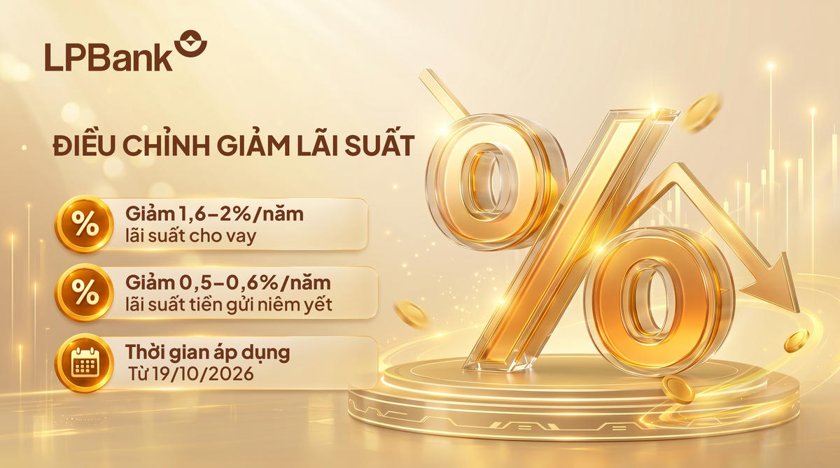 LPBank giảm lãi suất huy động và cho vay trên toàn hệ thống. 