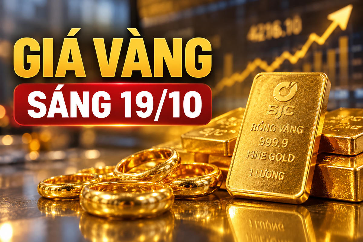 Giá vàng sáng 19/10: SJC giữ mốc 143,6 triệu đồng/lượng, vàng nhẫn phân hóa giữa các thương hiệu. Ảnh minh họa được tạo với sự hỗ trợ của AI.