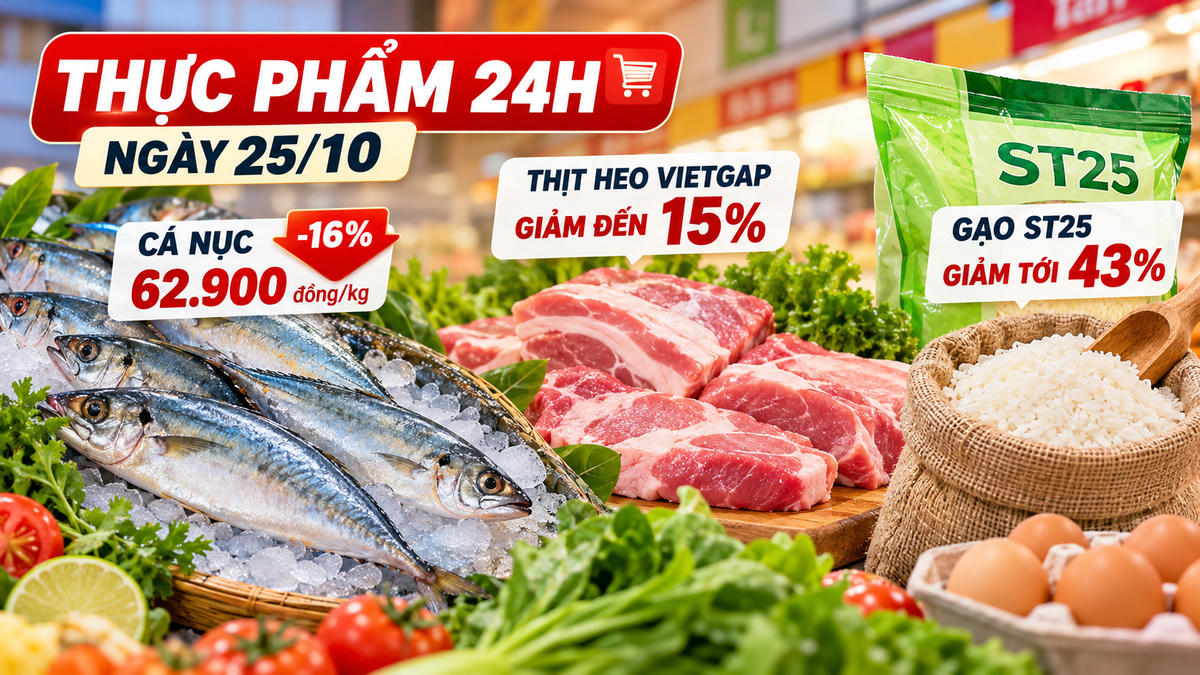 Thực phẩm 24h ngày 25/10: Cá nục còn 62.900 đồng/kg, thịt heo giảm đến 15%. Ảnh minh họa được tạo với sự hỗ trợ của AI.