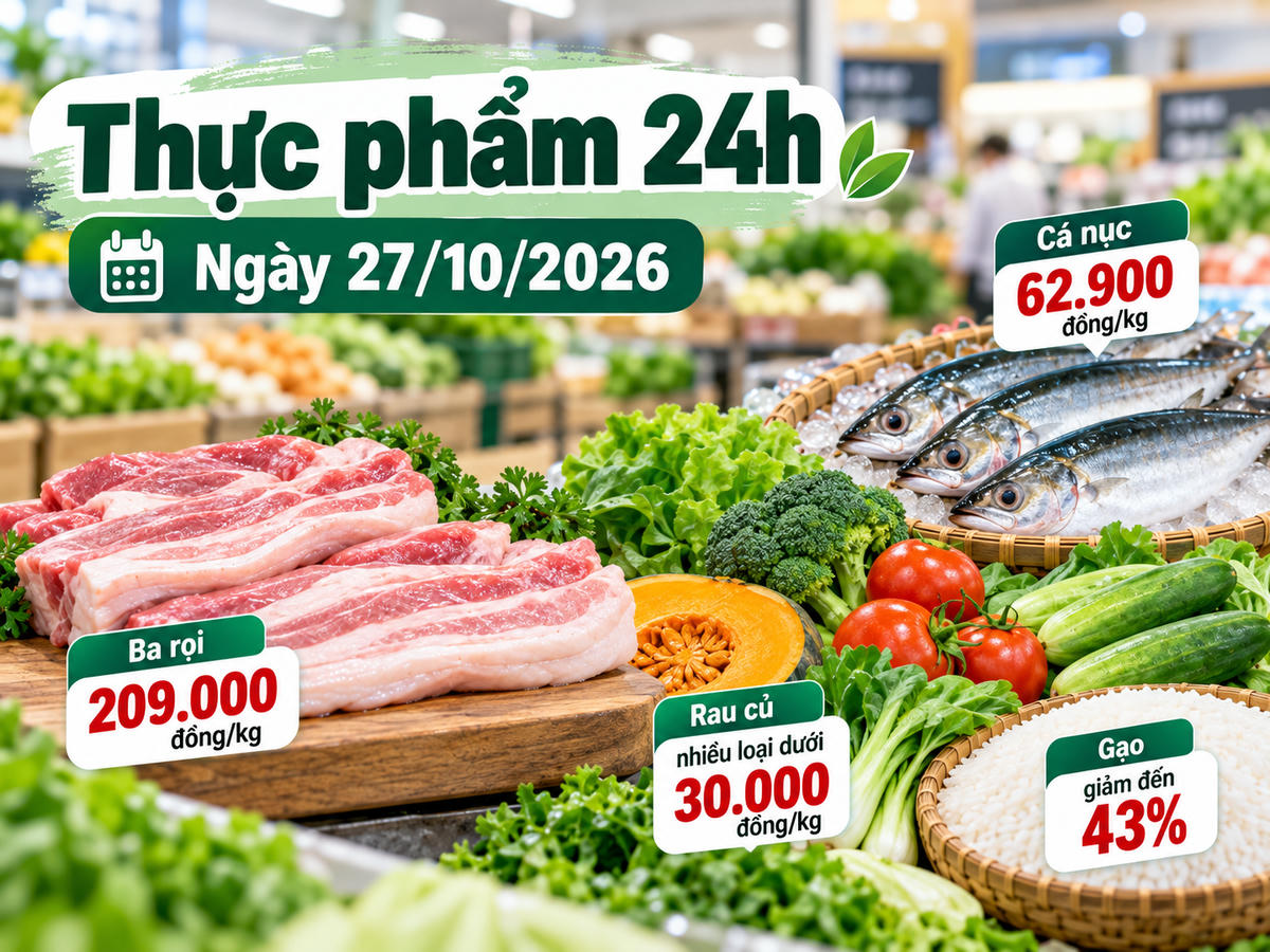 Giá heo hơi ngày 27/10/2026 thấp nhất còn 45.000 đồng/kg, trong khi thịt ba rọi tại một hệ thống bán lẻ vẫn được niêm yết 209.000 đồng/kg. Ảnh minh họa được tạo với sự hỗ trợ của AI.