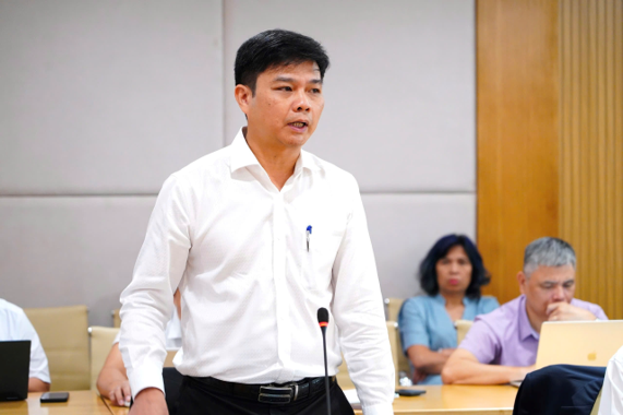 Vụ trưởng Vụ Khoa học Kỹ Thuật và Công nghệ Nguyễn Phú Hùng phát biểu tại Hội nghị. Ảnh: Bộ KHCN