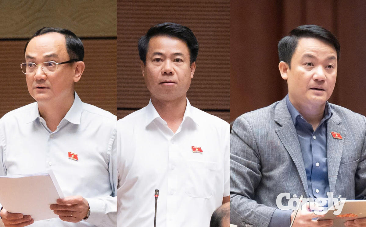 Đại biểu Nguyễn Ngọc Sơn (Đoàn ĐBQH thành phố Hải Phòng), đại biểu Hoàng Quốc Khánh (Đoàn ĐBQH tỉnh Lai Châu) và đại biểu Lê Văn Thế (Đoàn ĐBQH tỉnh Ninh Bình).