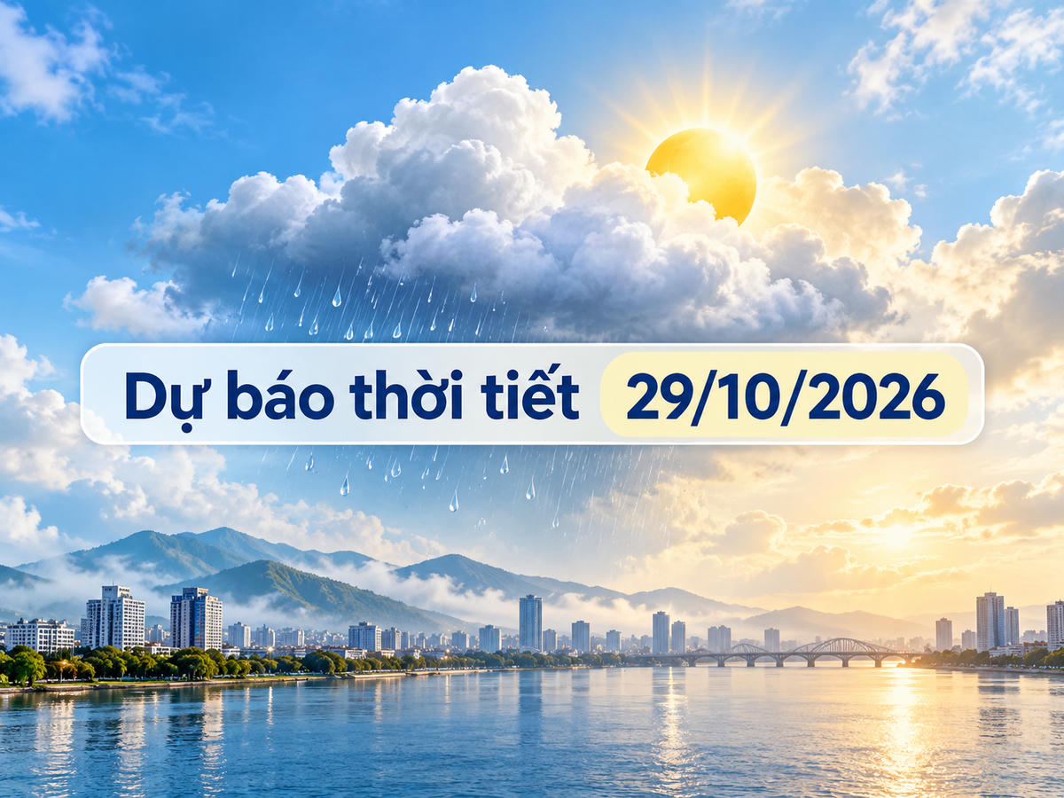 Ngày 29/10, mưa lớn tiếp tục xuất hiện tại một số địa phương miền Trung, tập trung ở phía Nam Quảng Trị, TP. Huế và phía Đông Bắc TP. Đà Nẵng. Ảnh minh họa được tạo với sự hỗ trợ của AI.
