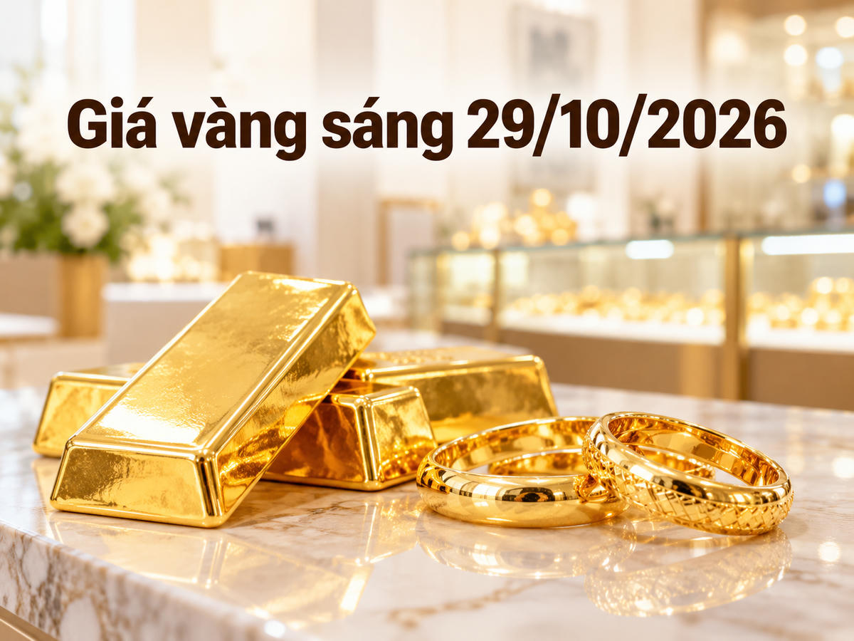 Sáng 29/10/2026, giá vàng miếng SJC tiếp tục được niêm yết ở mức 139,7 - 142,7 triệu đồng/lượng, chưa thay đổi so với cuối phiên trước. Ảnh minh họa được tạo với sự hỗ trợ của AI.