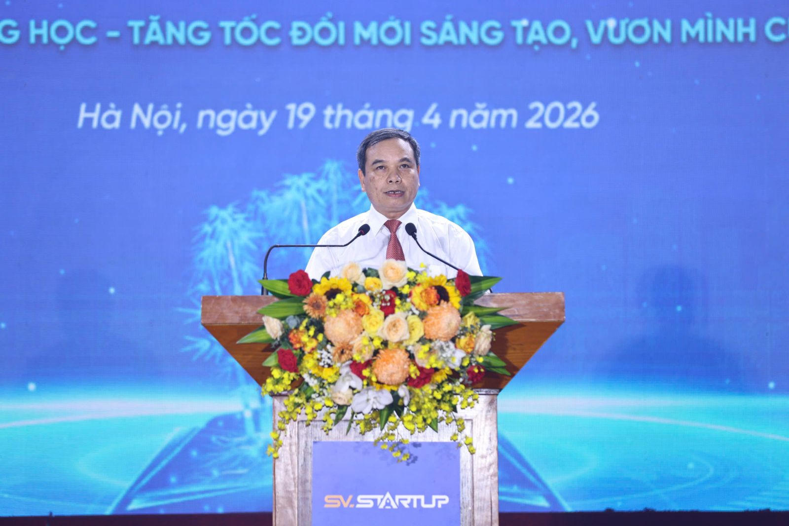 Ông  Hoàng Đức Minh - Vụ trưởng Vụ Học sinh, sinh viên (Bộ Giáo dục và Đào tạo) - phát biểu tại bế mạc Ngày hội. Ảnh: Moet.gov.vn