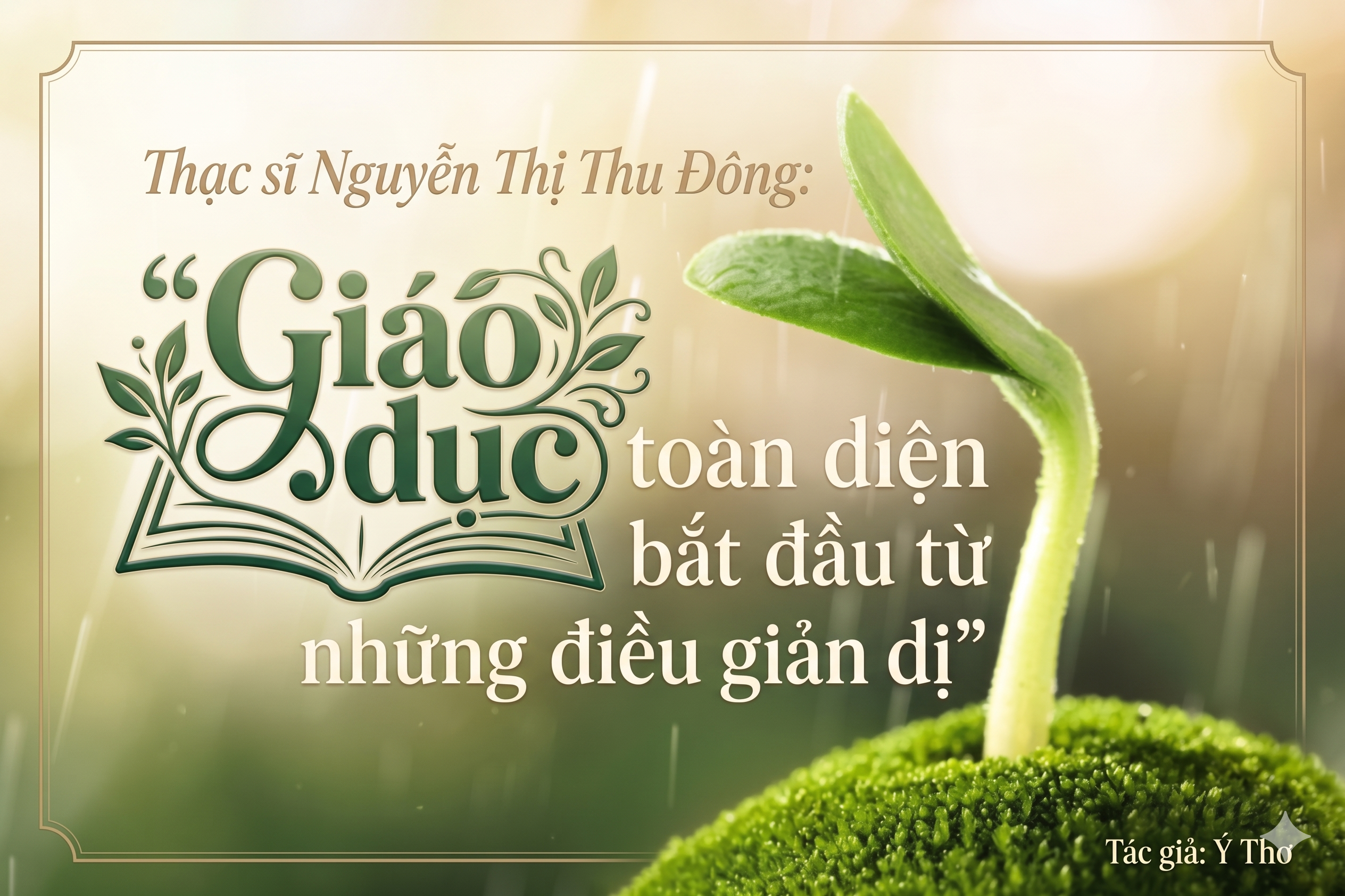 Thạc sĩ Nguyễn Thị Thu Đông: “Giáo dục toàn diện bắt đầu từ những điều giản dị”