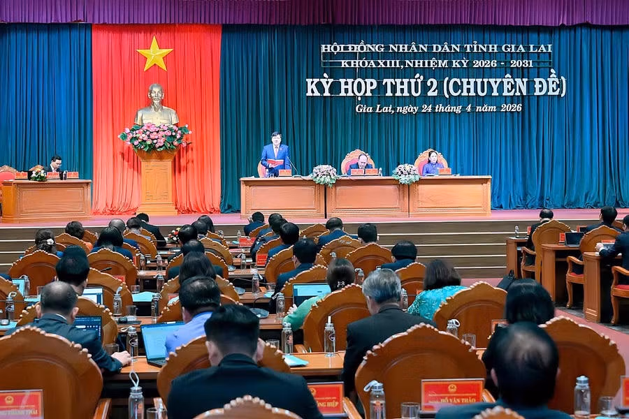 Kỳ họp thứ 2 (kỳ họp chuyên đề) HĐND tỉnh Gia Lai khóa XIII. Ảnh: Đức Thụy/ Báo Gia Lai.