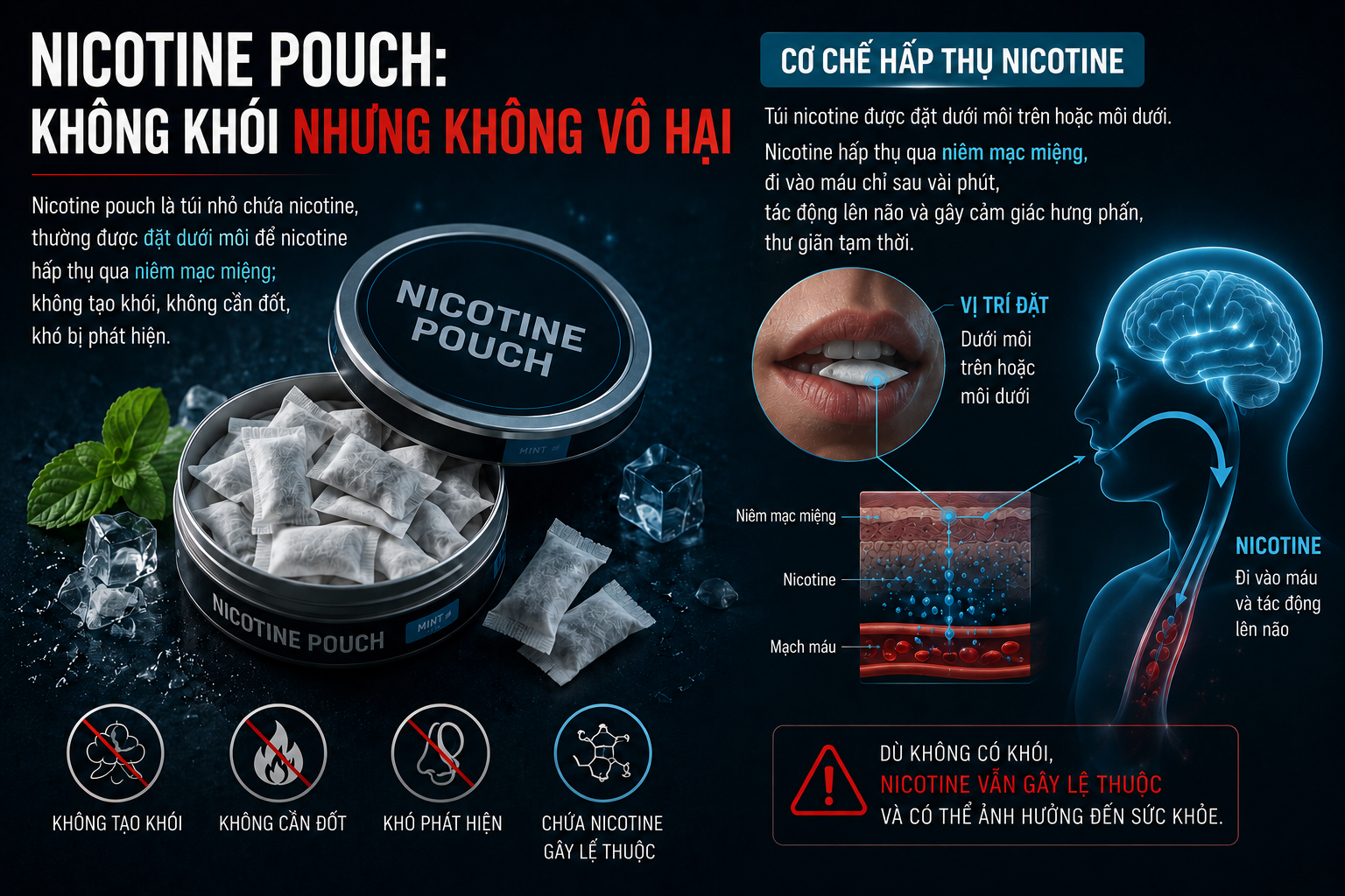 Ngày Thế giới không thuốc lá 2026: Vạch trần "sức hấp dẫn giả tạo" của thuốc lá điện tử, nicotine pouch