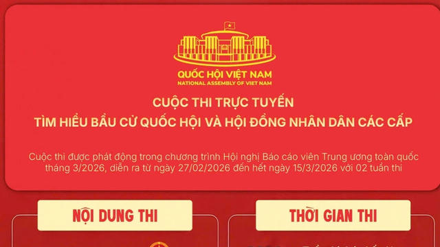 Cuộc thi trực tuyến tìm hiểu về bầu cử đại biểu Quốc hội và đại biểu HĐND các cấp