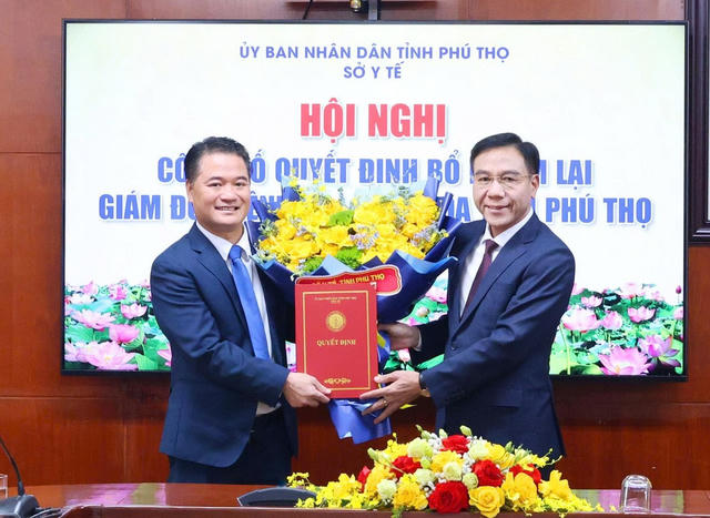 Bổ nhiệm lại Giám đốc Bệnh viện Đa khoa tỉnh Phú Thọ đối với bác sĩ Lê Đình Thanh Sơn