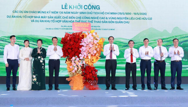 Thái Nguyên khởi công loạt dự án nhân kỷ niệm ngày sinh nhật Bác