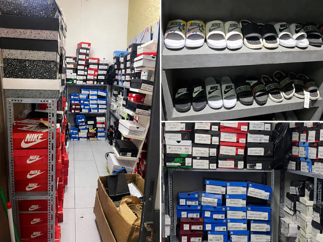 Thu giữ 1.412 đôi giày, dép nghi giả mạo nhãn hiệu Nike, Adidas, NB