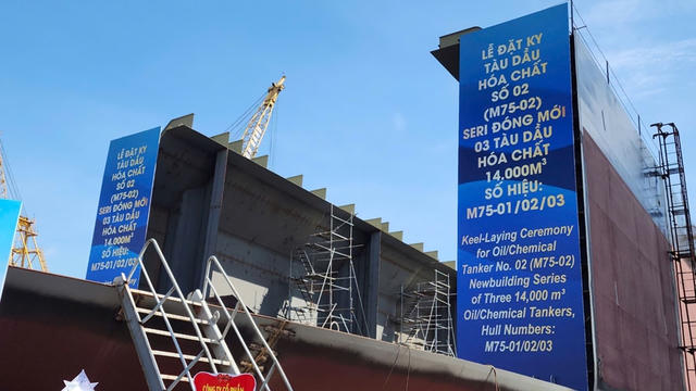 Đặt ky đóng mới tàu dầu/hóa chất 14.000 m³ tại Hải Phòng