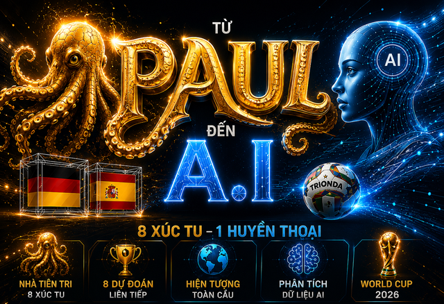[INFOGRAPHIC] Từ bạch tuộc Paul đến AI: World Cup được dự đoán ra sao sau 16 năm?